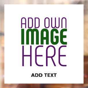 AUTOCOLLANT POUR FENÊTRE MODELE DE TEXTE D'IMAGE BLANC SIMPLE ÉDITABLE MODE