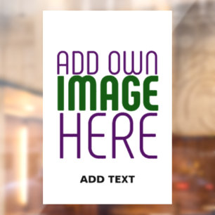 AUTOCOLLANT POUR FENÊTRE MODELE DE TEXTE D'IMAGE BLANCHE SIMPLE ÉDITABLE MO