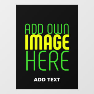 AUTOCOLLANT POUR FENÊTRE MODELE DE TEXTE D'IMAGE NOIRE SIMPLE ÉDITABLE MODE