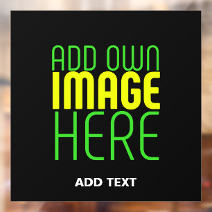 AUTOCOLLANT POUR FENÊTRE MODELE DE TEXTE D'IMAGE NOIRE SIMPLE ÉDITABLE MODE
