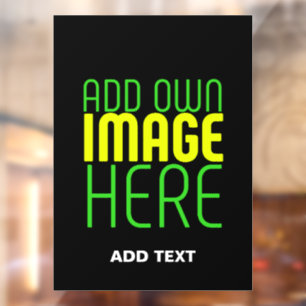 AUTOCOLLANT POUR FENÊTRE MODÈLE DE TEXTE D'IMAGE NOIRE SIMPLE ET MODERNE