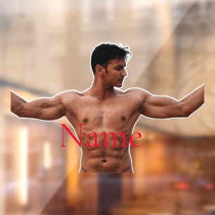 Autocollant Pour Fenêtre Modèle Fitness Homme Thunder_Cove