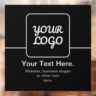 Autocollant Pour Fenêtre Modèle moderne pour votre logo Noir & Blanc