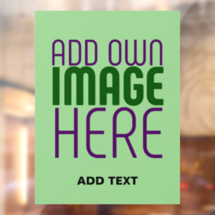 AUTOCOLLANT POUR FENÊTRE MODÈLE TEXTE D'IMAGE VERTE MINT MODERNE