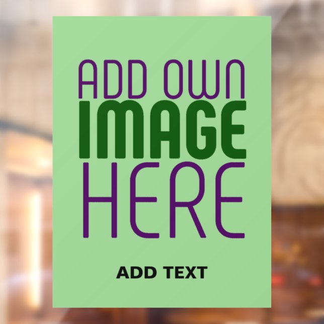 AUTOCOLLANT POUR FENÊTRE MODÈLE TEXTE D'IMAGE VERTE MINT MODERNE (Feuille 2)