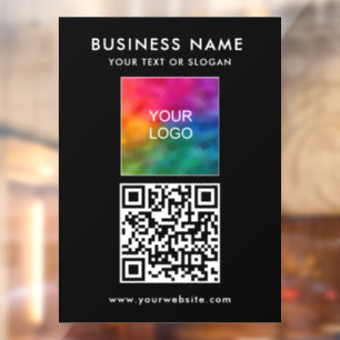 Autocollant Pour Fenêtre Modèle vertical minimaliste moderne de logo de cod