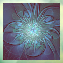 Moderne Abstrait tendance Fleur bleue Fractal Art