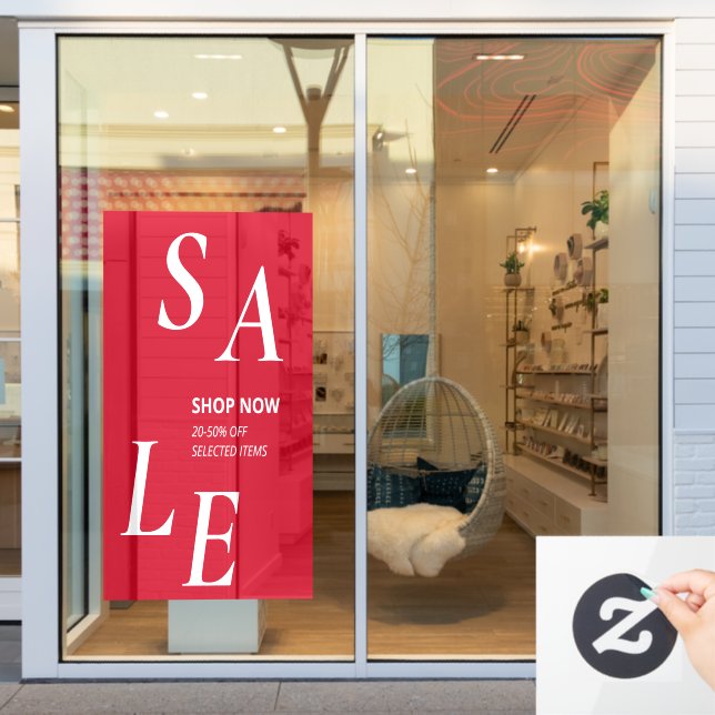 Autocollant Pour Fenêtre Moderne Red SALE Store Promo d'affaires (Vitrine du magasin)