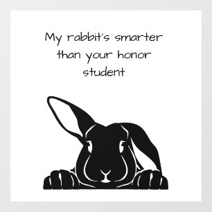 Autocollant Pour Fenêtre Mon lapin est plus intelligent que ton étalon d'ho