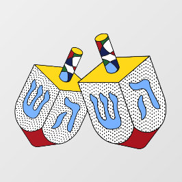 Autocollant Pour Fenêtre Mondrian Polka Dot Dreidels