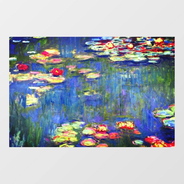 Autocollant Pour Fenêtre Monet Water Lilies  (Feuille)