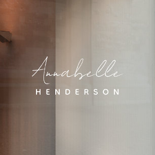 Autocollant Pour Fenêtre Monogramme   Mini-plaque moderne design