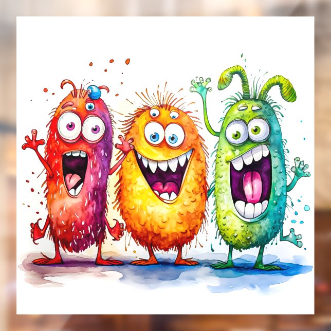 Autocollant Pour Fenêtre Monstres (Feuille 2)