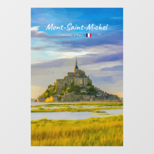 Autocollant Pour Fenêtre Mont-Saint-Michel, France - Abbaye médiévale