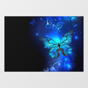Autocollant Pour Fenêtre Morpho Butterfly in the Dark Background