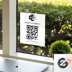 Autocollant Pour Fenêtre Mot de passe Wifi Scannez le code QR pour vous c