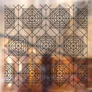 Autocollant Pour Fenêtre Motif Abstrait vintage noir