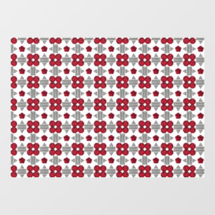 Autocollant Pour Fenêtre Motif Art déco rouge