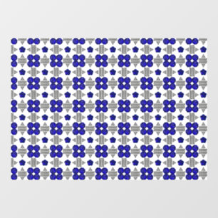 Autocollant Pour Fenêtre Motif Croix Bleue
