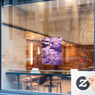 Autocollant Pour Fenêtre Motif d'art de galaxie bleue