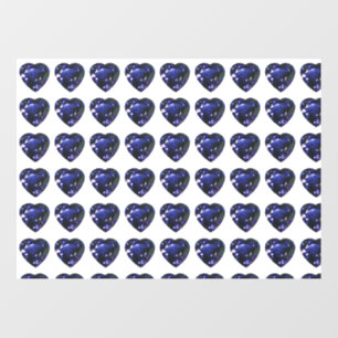 Autocollant Pour Fenêtre Motif de coeur bleu