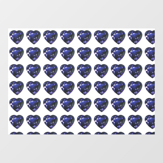 Autocollant Pour Fenêtre Motif de coeur bleu (Feuille)