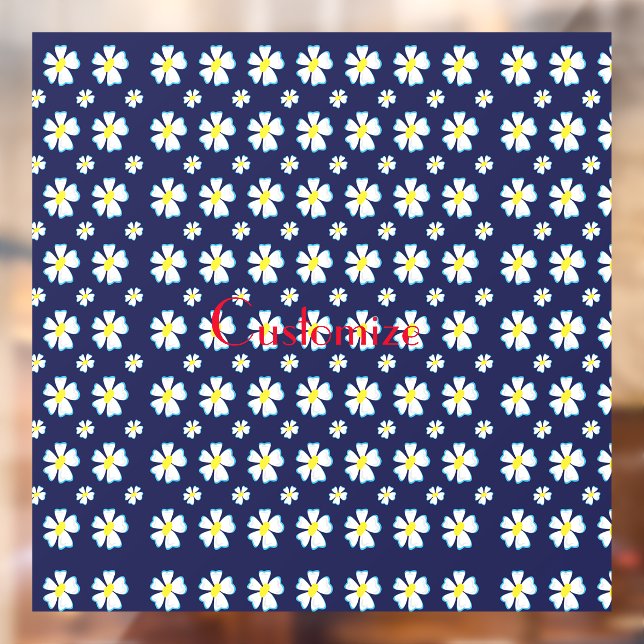Autocollant Pour Fenêtre Motif de fleurs blanches Thunder_Cove (Feuille 2)