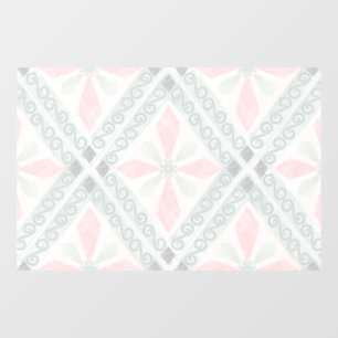 Autocollant Pour Fenêtre Motif diamant pastel vert et rose