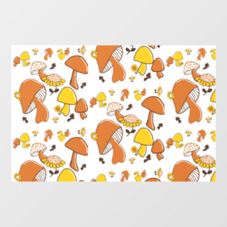 Autocollant Pour Fenêtre Motif nostalgique de champignons