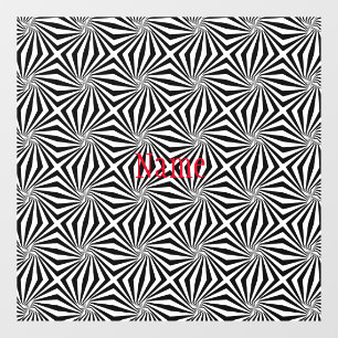 Autocollant Pour Fenêtre Motif rayonnant noir blanc Thunder_Cove
