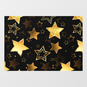 Autocollant Pour Fenêtre Motif sans couture avec étoiles d'or