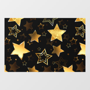 Autocollant Pour Fenêtre Motif sans couture avec étoiles d'or