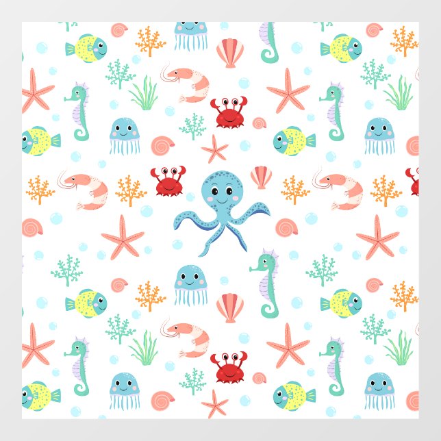 Autocollant Pour Fenêtre motif Sea World (Feuille)