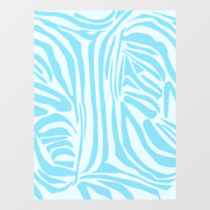 Autocollant Pour Fenêtre Motif Zèbre Bleu