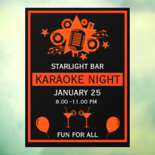 Autocollant Pour Fenêtre Mur de promotion Karaoke