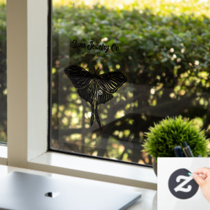 Autocollant Pour Fenêtre Mystique Luna Moth Business