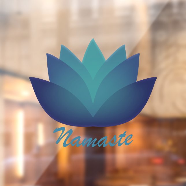 Autocollant Pour Fenêtre Namaste Lotus Flower  (Feuille 2)