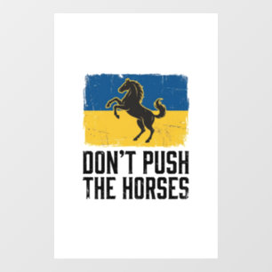 Autocollant Pour Fenêtre Ne Pousse Pas Le Cheval Cheval Vintage