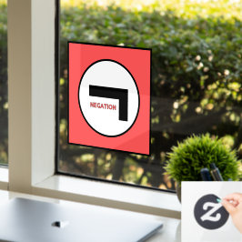Autocollant Pour Fenêtre NEGATION 1b Clôture de fenêtre