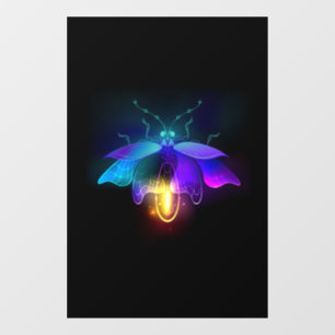 Autocollant Pour Fenêtre Neon Firefly sur noir
