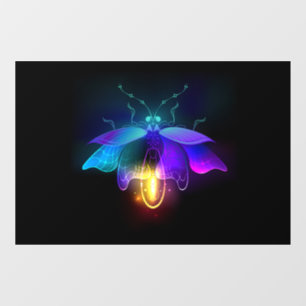 Autocollant Pour Fenêtre Neon Firefly sur noir