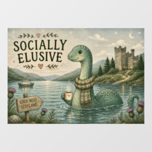 Autocollant Pour Fenêtre Nessie insaisissable socialement Cozy Cryptide Loc