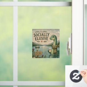 Autocollant Pour Fenêtre Nessie insaisissable socialement Cozy Cryptide Loc