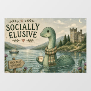Autocollant Pour Fenêtre Nessie insaisissable socialement Cozy Cryptide Loc