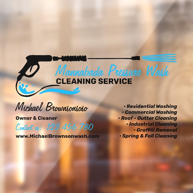 Autocollant Pour Fenêtre Nettoyage Haute Pression Lavage Sous Pression (Feuille 2)