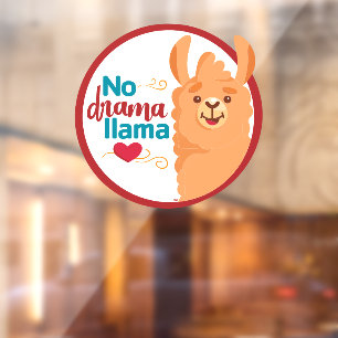 Autocollant Pour Fenêtre No Drama Llama (Chaud)