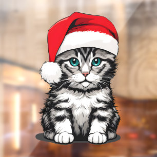 Autocollant Pour Fenêtre Noël à Kitten