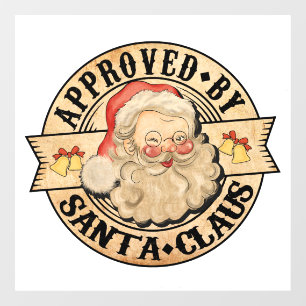 Autocollant Pour Fenêtre Noël Adorable Approuvé Par Père Noël