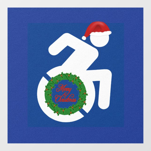 Autocollant Pour Fenêtre Noël Handicapé (Feuille)