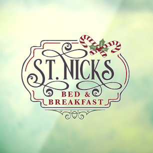 Autocollant Pour Fenêtre Noël Saint Nick's Chambres d'hôte